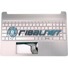 Capa superior HP com teclado, acabamento em dourado claro